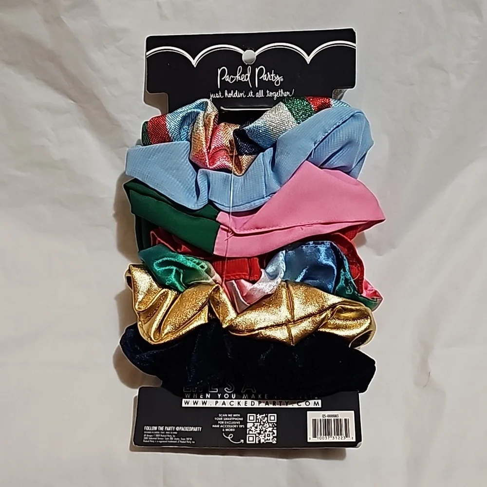 Packed Party Days of the Week Scrunchie Set in a Variety of Colors and Materials
